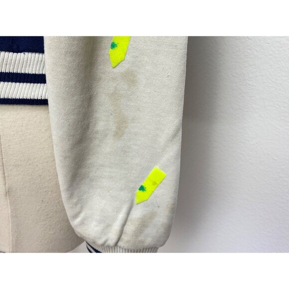 Ambiance Womans Jacket Large Bomber Academia Fleece Letter H School  Snaps Flaws - Picture 10 of 14